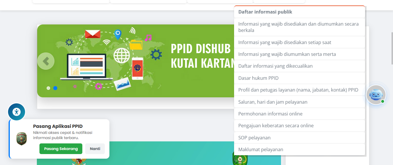 1. Struktur Menu Navigasi: SOP Pelayanan